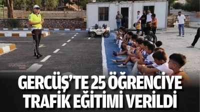 Gerc&uuml;ş&rsquo;te 25 &ouml;ğrenciye trafik eğitimi verildi