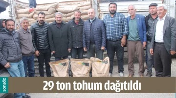 GERC&Uuml;Ş'TE 29 TON TOHUM DAĞITILDI
