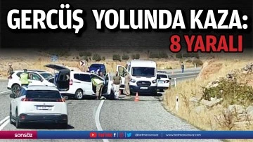 Gerc&uuml;ş  yolunda kaza: 8 yaralı