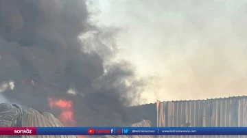 Geri d&ouml;n&uuml;ş&uuml;m tesisinde &ccedil;ıkan yangın s&ouml;nd&uuml;r&uuml;ld&uuml;