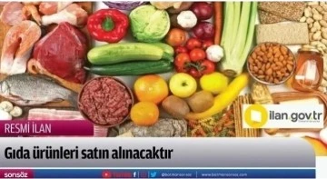 Gıda &uuml;r&uuml;nleri satın alınacak
