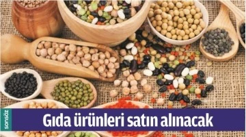 Gıda &uuml;r&uuml;nleri satın alınacak