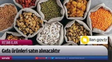 Gıda &uuml;r&uuml;nleri satın alınacaktır