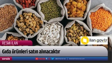 Gıda &uuml;r&uuml;nleri satın alınacaktır
