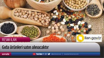 Gıda &uuml;r&uuml;nleri satın alınacaktır