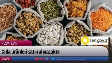 Gıda &uuml;r&uuml;nleri satın alınacaktır
