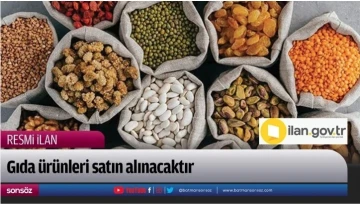 Gıda &uuml;r&uuml;nleri satın alınacaktır