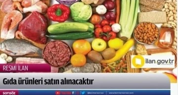 Gıda &uuml;r&uuml;nleri satın alınacaktır