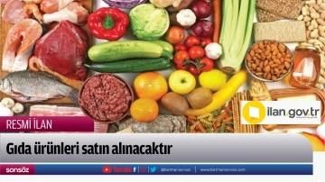 Gıda &uuml;r&uuml;nleri satın alınacaktır