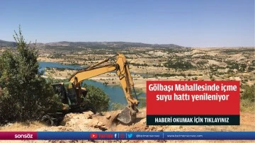 G&ouml;lbaşı Mahallesinde i&ccedil;me suyu hattı yenileniyor
