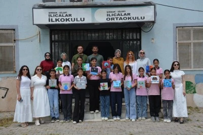 G&ouml;n&uuml;ll&uuml; &ouml;ğretmenler kırsalda yaşayan &ouml;ğrencileri resimle buluşturuyor