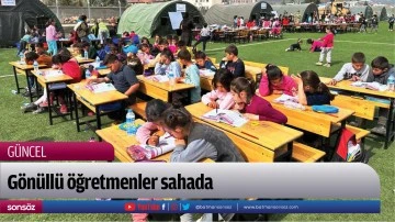 G&ouml;n&uuml;ll&uuml; &ouml;ğretmenler sahada