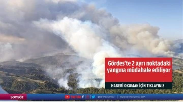  G&ouml;rdes&rsquo;te 2 ayrı noktadaki yangına m&uuml;dahale ediliyor