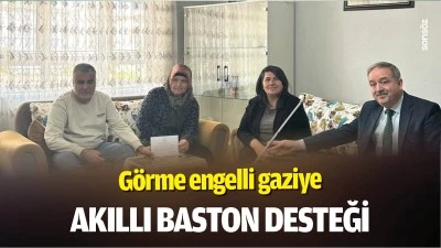 G&ouml;rme engelli gaziye akıllı baston desteği&hellip;