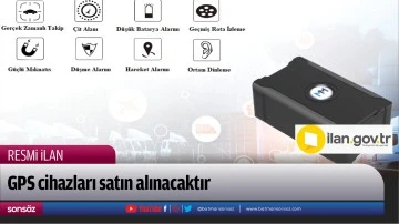 GPS cihazları satın alınacaktır