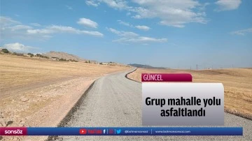 Grup mahalle yolu asfaltlandı