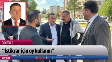 G&uuml;&ccedil;l&uuml; &ldquo;İstikrar i&ccedil;in oy kullanın&rdquo;