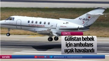 G&uuml;listan bebek i&ccedil;in ambulans u&ccedil;ak havalandı