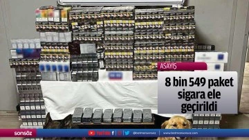 G&uuml;mr&uuml;k ka&ccedil;ağı 8 bin 549 paket sigara ele ge&ccedil;irildi