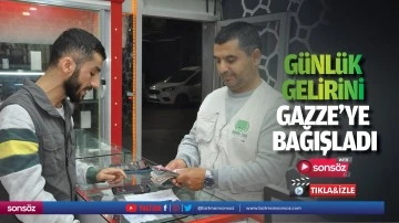G&uuml;nl&uuml;k gelirini Gazze&rsquo;ye bağışladı
