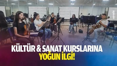 K&uuml;lt&uuml;r ve &nbsp;sanat kurslarına yoğun ilgi!