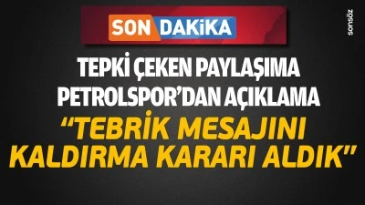 TEPKİ &Ccedil;EKEN PAYLAŞIMA PETROLSPOR&rsquo;DAN A&Ccedil;IKLAMA