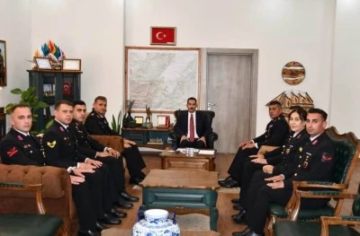 &nbsp;Kaymakam Soylu, jandarmayı kabul etti