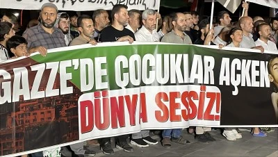 İsrail'in Gazze'ye saldırıları&nbsp;Diyarbakır'da protesto edildi