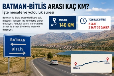 BATMAN-BİTLİS ARASI KA&Ccedil; KİLOMETRE? İŞTE YOLCULUK S&Uuml;RESİ
