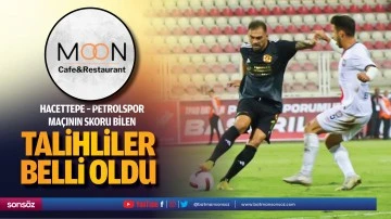 Hacettepe &ndash; Petrolspor ma&ccedil;ının skoru bilen talihliler belli oldu