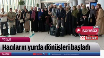 Hacıların yurda d&ouml;n&uuml;şleri başladı