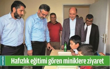 HAFIZLIK EĞİTİMİ G&Ouml;REN MİNİKLERE ZİYARET 
