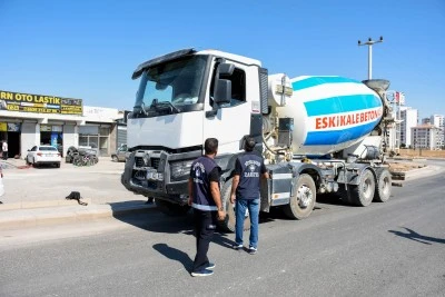 Hafriyat kamyonları ve damperli ara&ccedil;lara y&ouml;nelik denetim