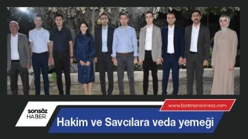 Hakim ve Savcılara veda yemeği