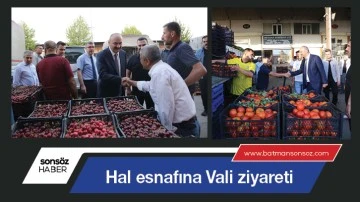 Hal esnafına Vali ziyareti