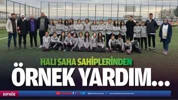 Halı saha sahiplerinden &ouml;rnek yardım&hellip;