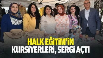 Halk Eğitim&rsquo;in kursiyerleri, sergi a&ccedil;tı