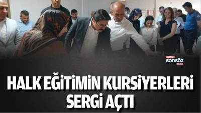 Halk Eğitimin Kursiyerleri sergi a&ccedil;tı
