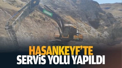 Hasankeyf&rsquo;te servis yolu yapıldı