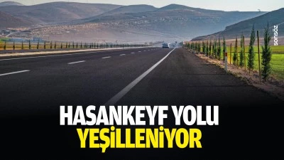 Hasankeyf yolu yeşilleniyor
