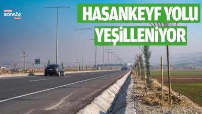 Hasankeyf yolu yeşilleniyor