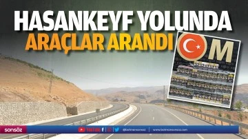 Hasankeyf Yolunda ara&ccedil;lar arandı