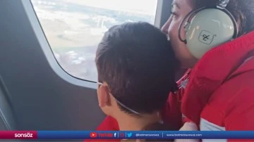 Hasta, ambulans helikopterle hastaneye ulaştırıldı