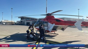 Hasta, ambulans helikopterle Şanlıurfa'ya sevk edildi