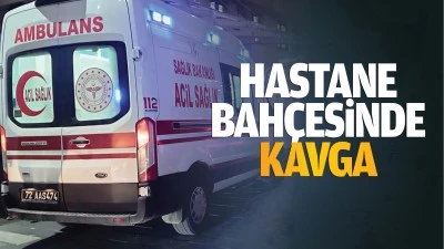 Hastane bah&ccedil;esinde kavga