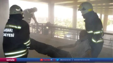 Hastanede yangın tatbikatı