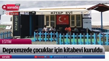 Hatay'da depremzede &ccedil;ocuklar i&ccedil;in kitabevi kuruldu