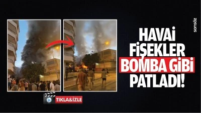 Havai fişekler bomba gibi patladı!