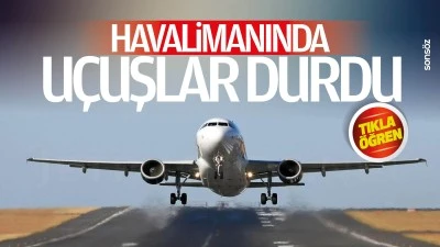 Havalimanında u&ccedil;uşlar durdu