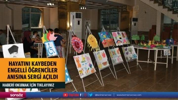 Hayatını kaybeden engelli &ouml;ğrenciler anısına sergi a&ccedil;ıldı